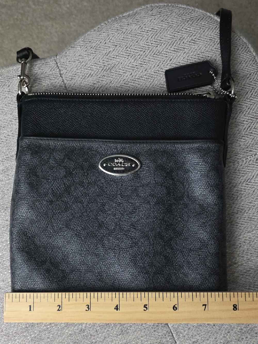 Coach 52400 Signature Canvas North South Swingpack Crossbody Black F1405 - Picture 11 of 12
